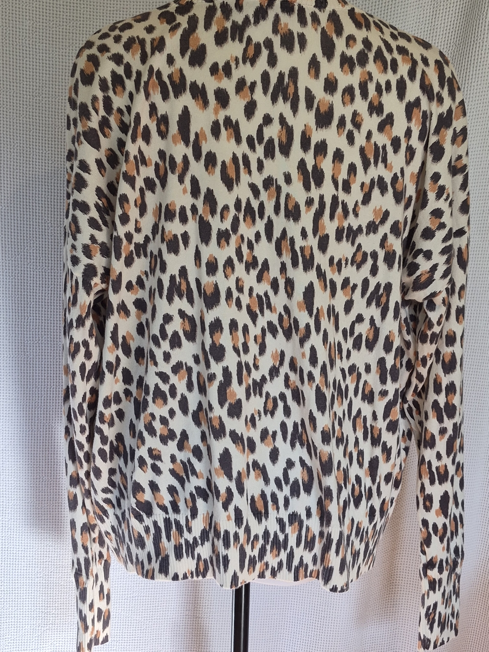LOFT Leopard Print Cardigan in Cream, Brown & Black - Picture 2 of 8